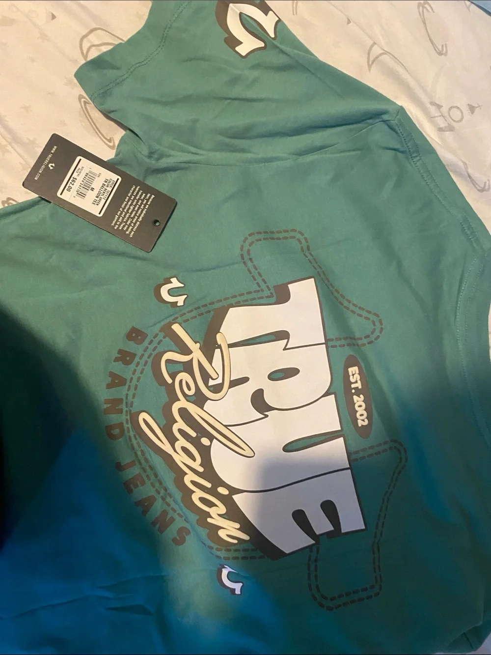 True Religion Teal Logo Graphic Tee